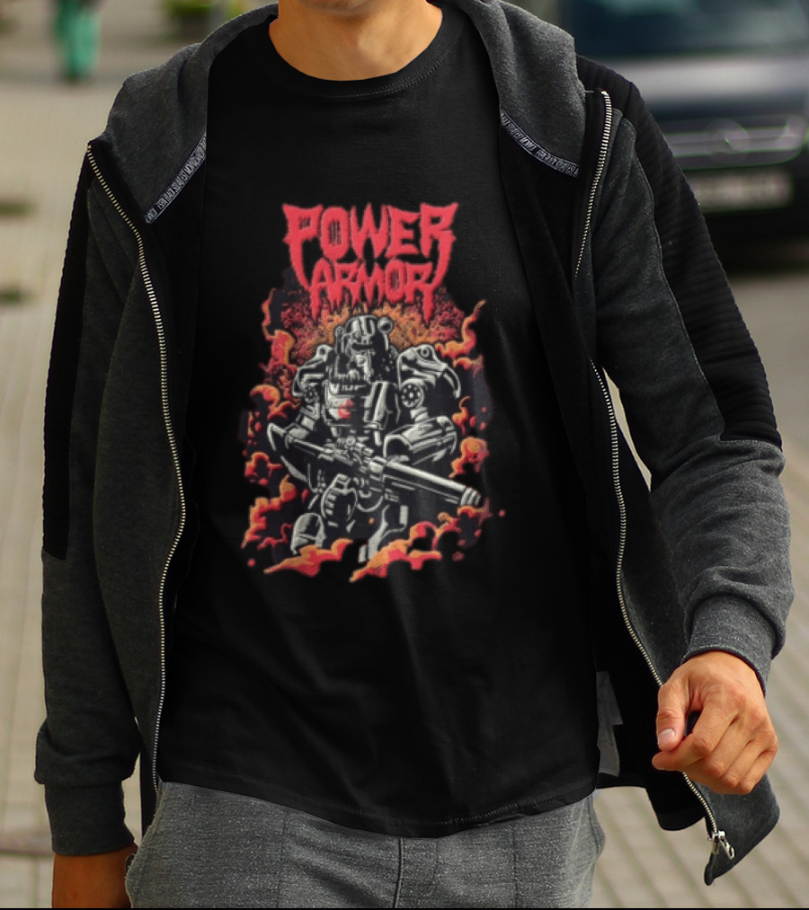 Power Armor Radioactive Fallout Gamer T-Shirt