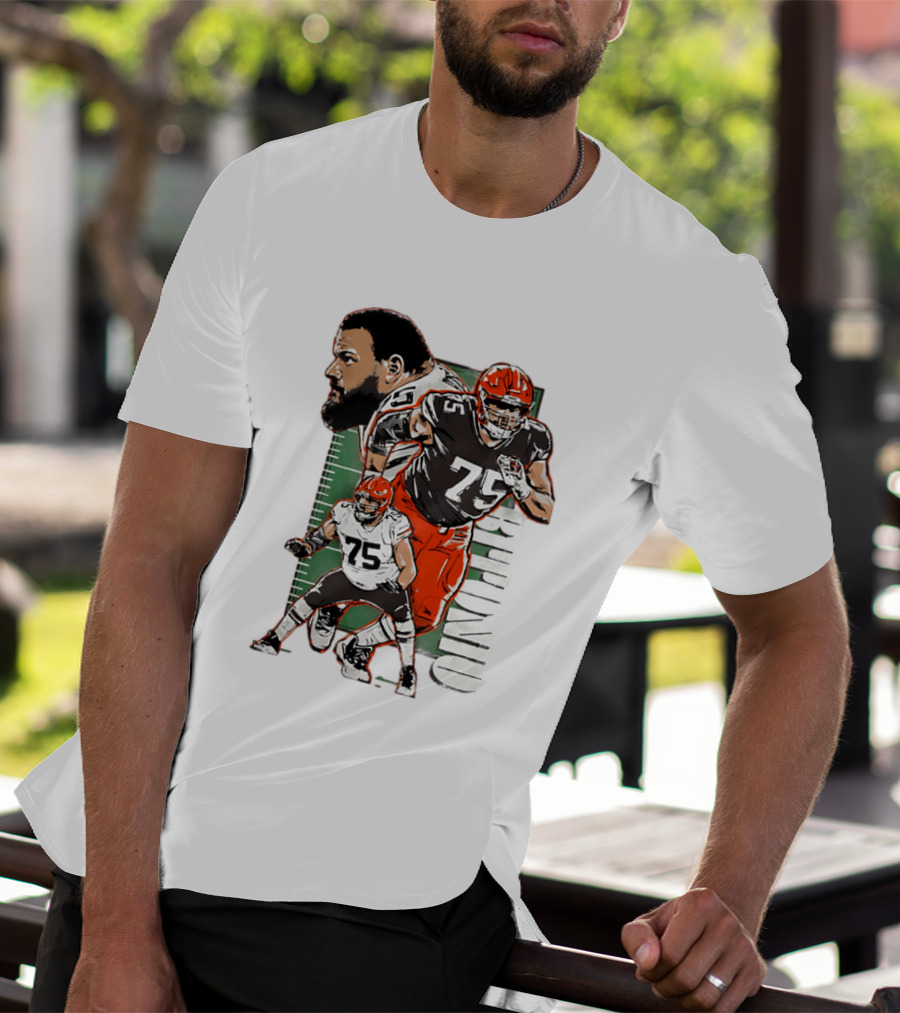 2025 Joel Bitonio Meet And Greet Browns Player Number 75 T-Shirt