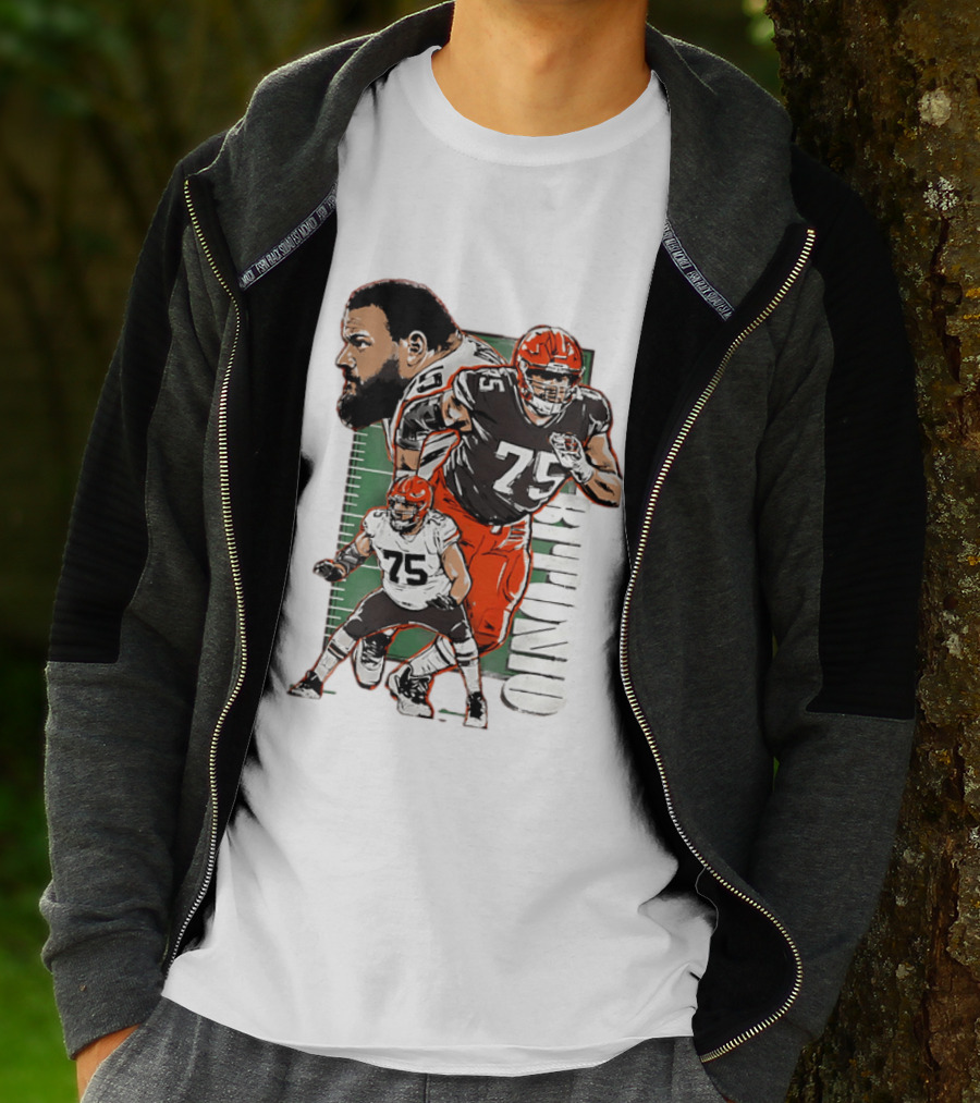 2025 Joel Bitonio Meet And Greet Browns Player Number 75 T-Shirt