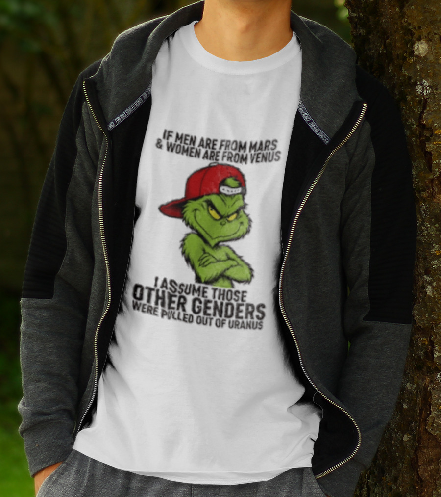 Grinch If Men Are From Mars Women Are From Venus Christmas T-Shirt