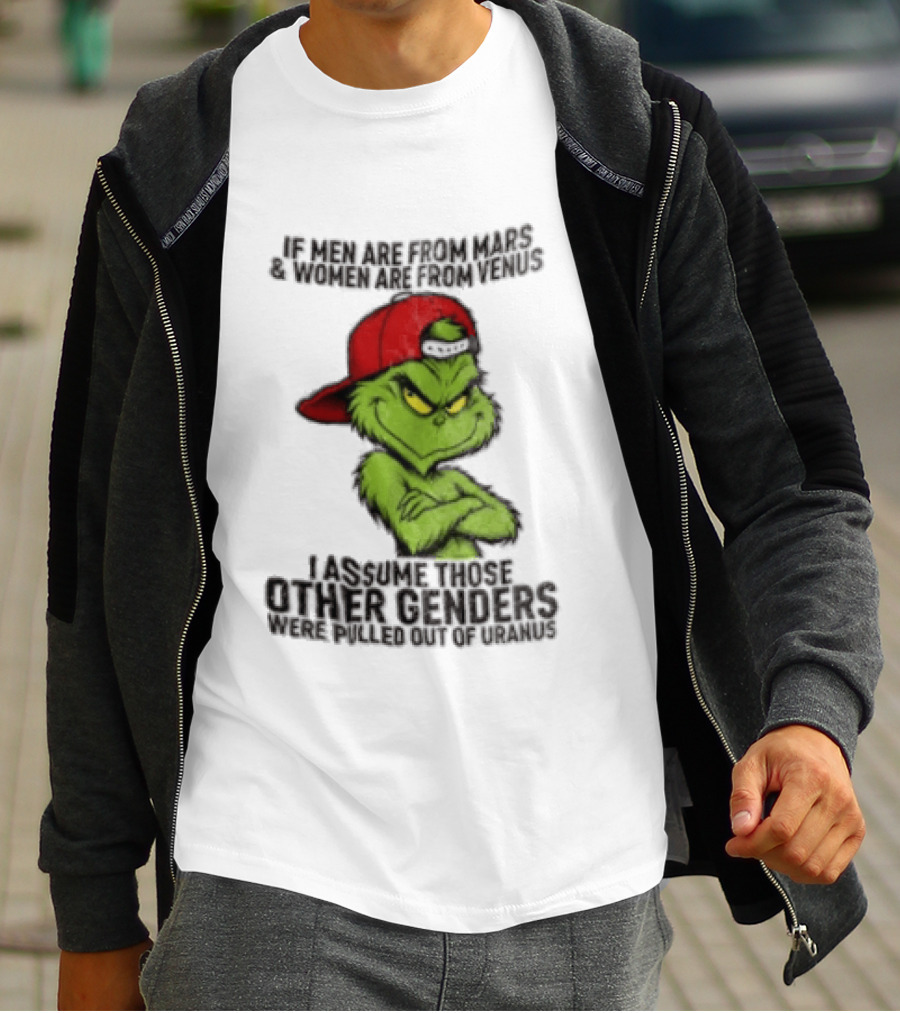 Grinch If Men Are From Mars Women Are From Venus Christmas T-Shirt