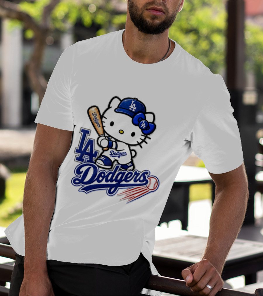 Hello Kitty Los Angeles Dodgers 2026 MLB Baseball Collaboration T-Shirt