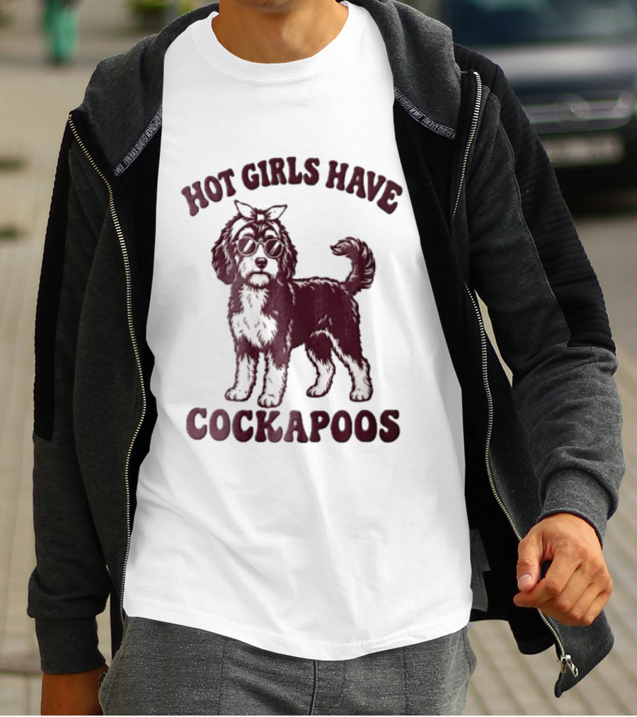 Hot Girls Have Cockapoos Dog With Sunglasses And Headband T-Shirt