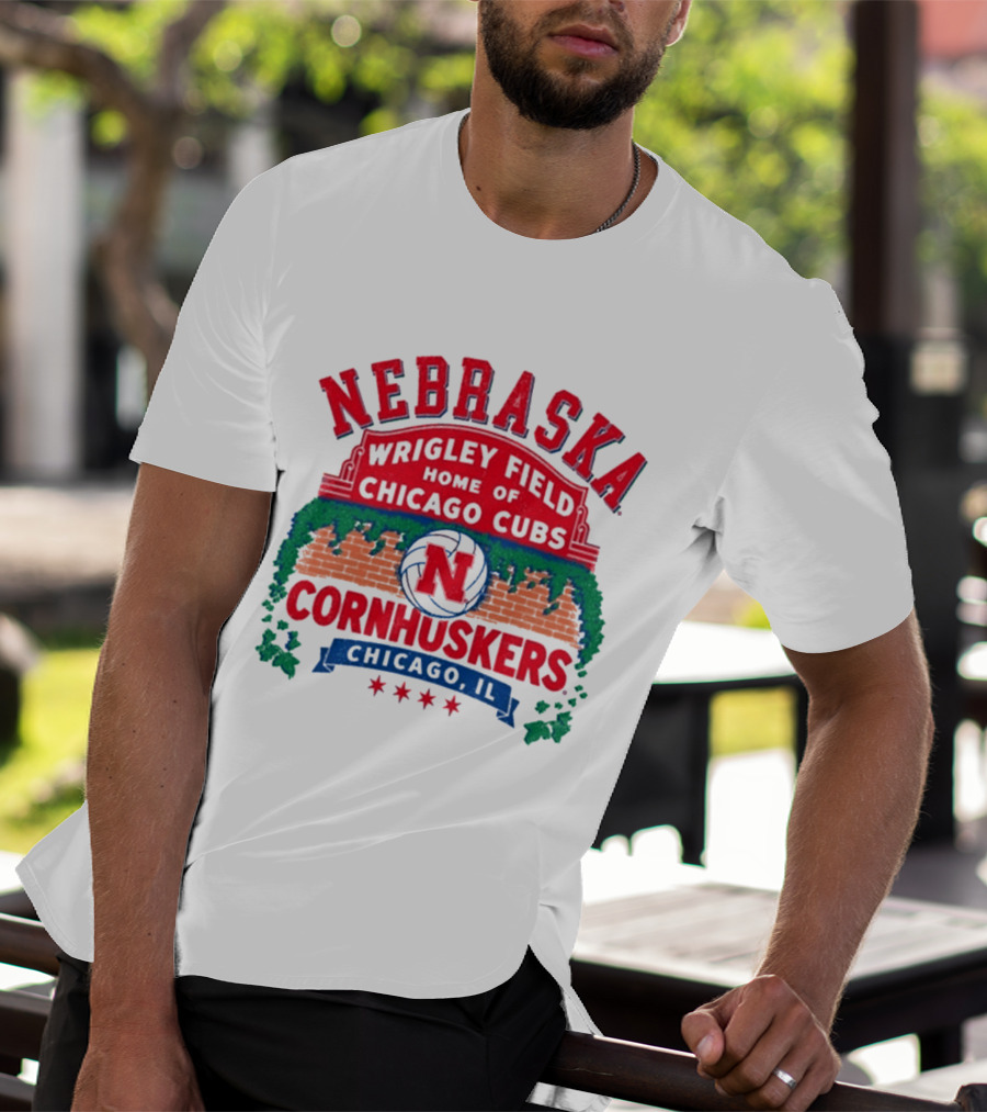 Nebraska Cornhuskers Volleyball Wrigley Field Home Of Chicago Cubs 2026 Chicago IL T-Shirt