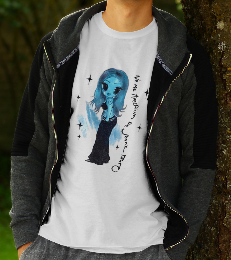 Karol G No Me Arrepiento De Sentir Tanto Blue Cartoon T-Shirt