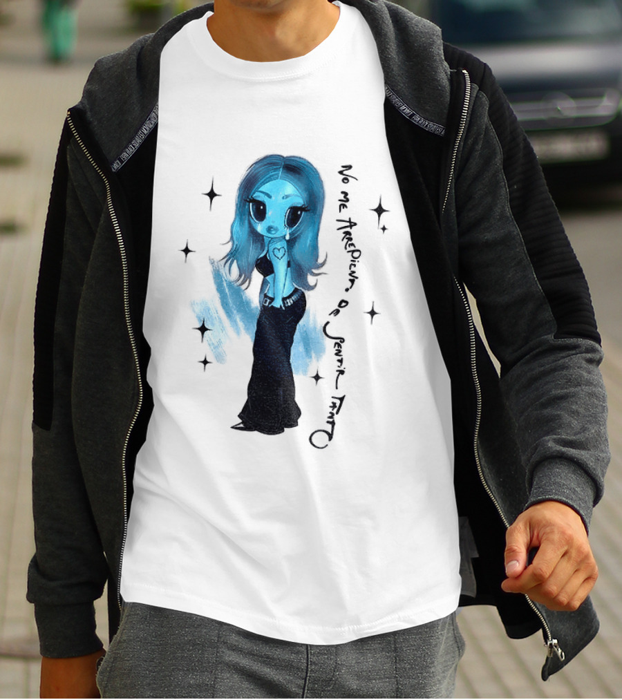 Karol G No Me Arrepiento De Sentir Tanto Blue Cartoon T-Shirt