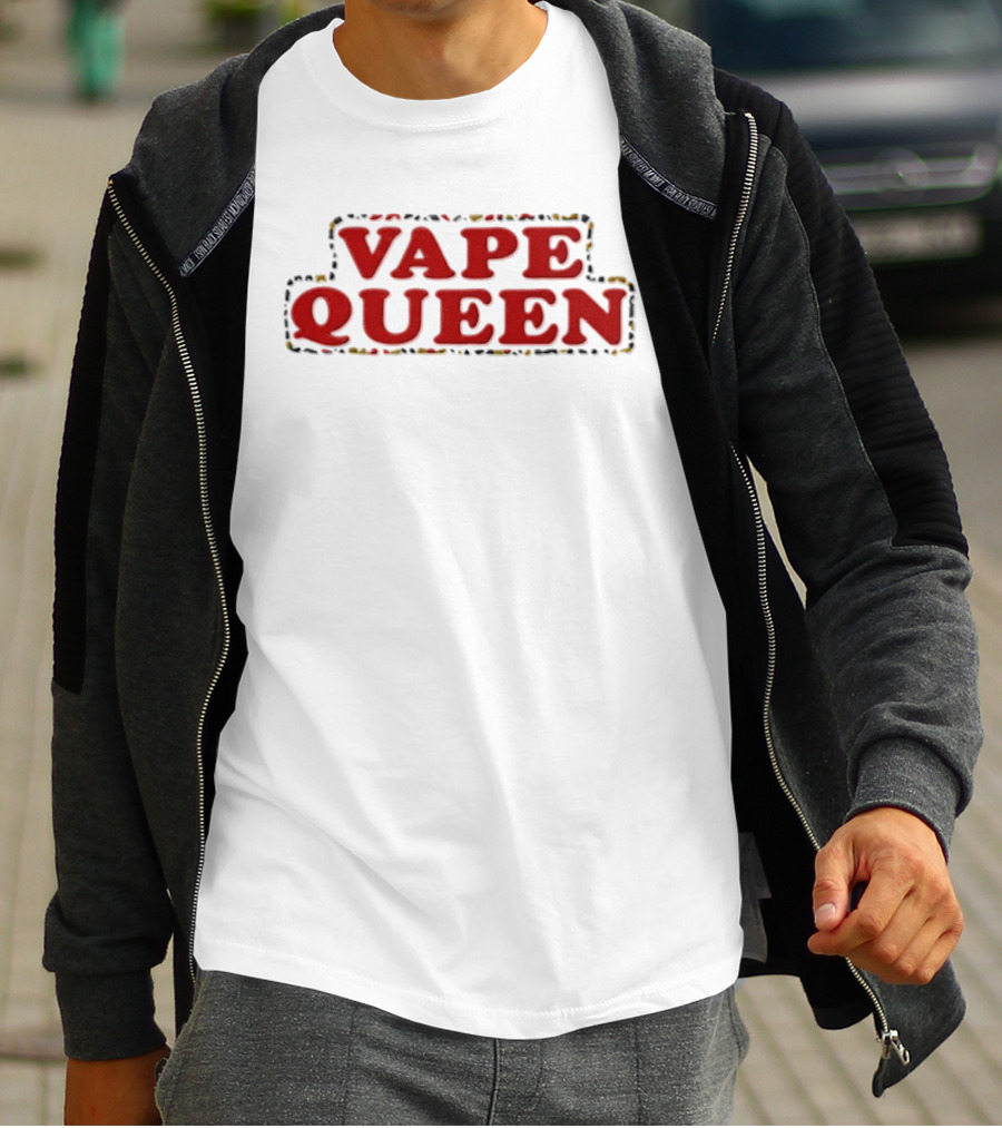 Vape Queen Vaping Statement Bold Red T-Shirt