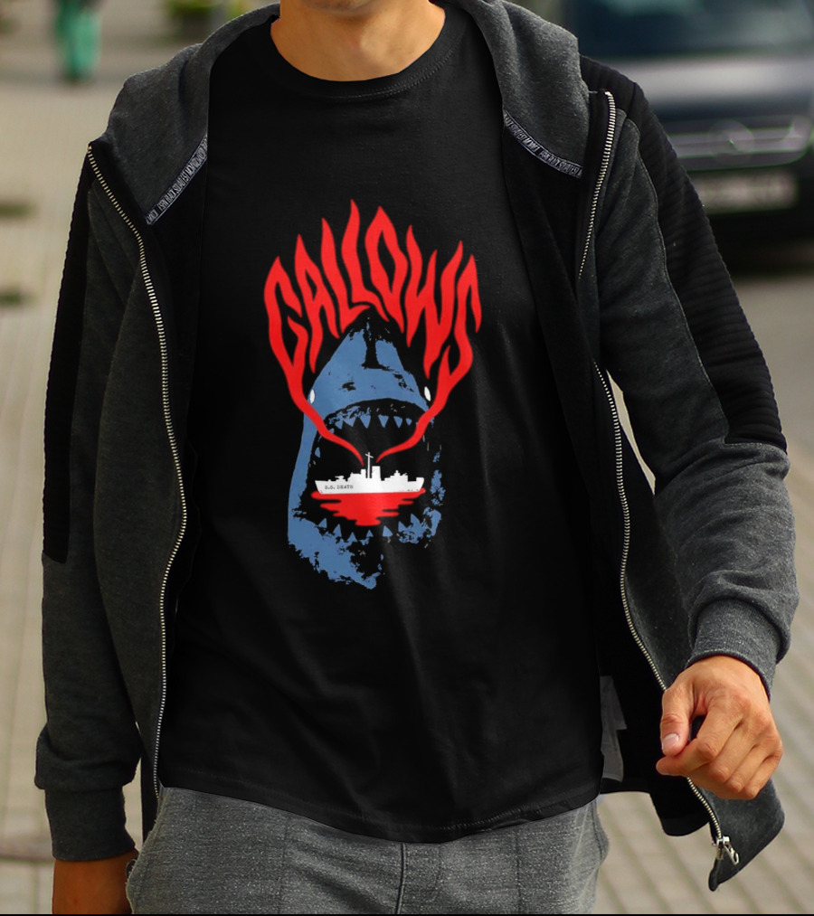 Gallows Shark With Ship Orchestra Of Wolves Collection T-Shirt
