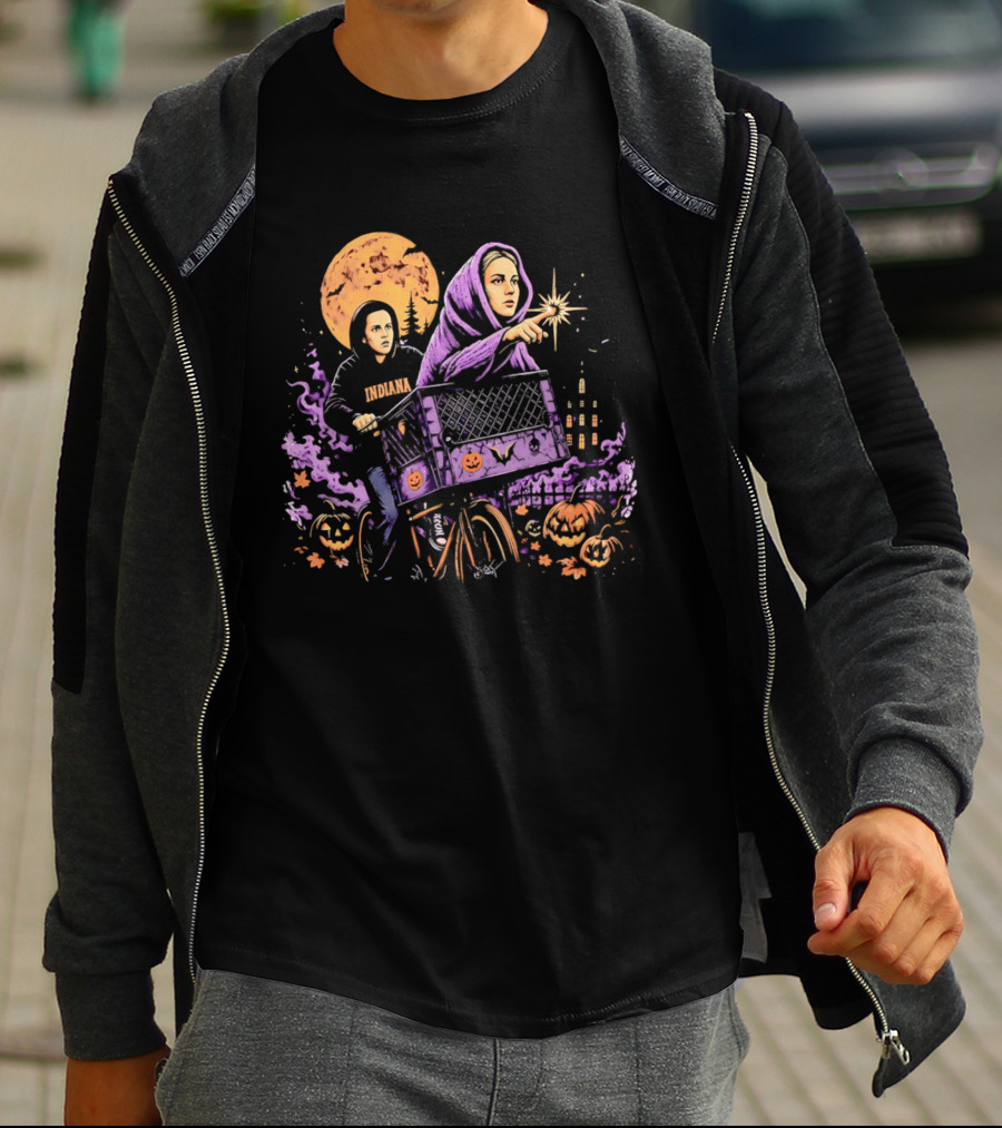 Caitlin Clark Sophie Cunningham Bicycle Halloween Movie Scene T-Shirt