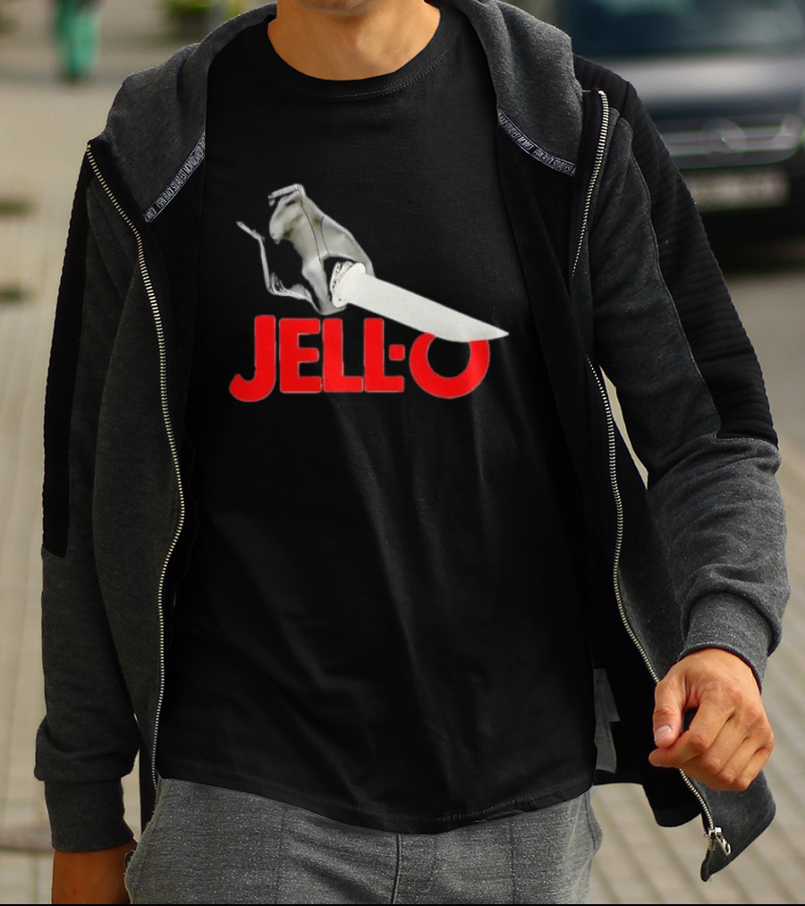 Jello With Gloved Hand Stabbing T-Shirt