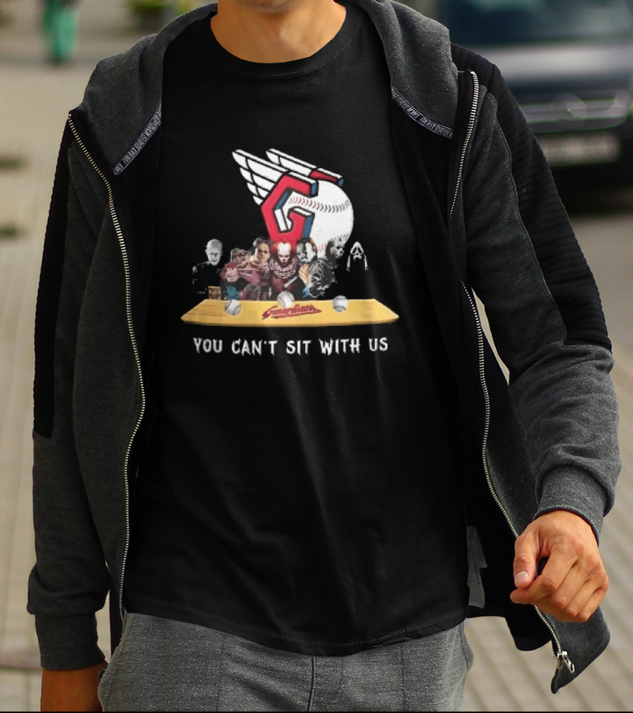 Cleveland Guardians MLB You Can't Sit With Us Horror Characters Baseball T-Shirt