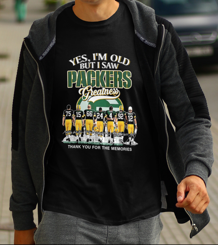 Yes I'm Old But I Saw Packers Greatness Thank You For The Memories T-Shirt