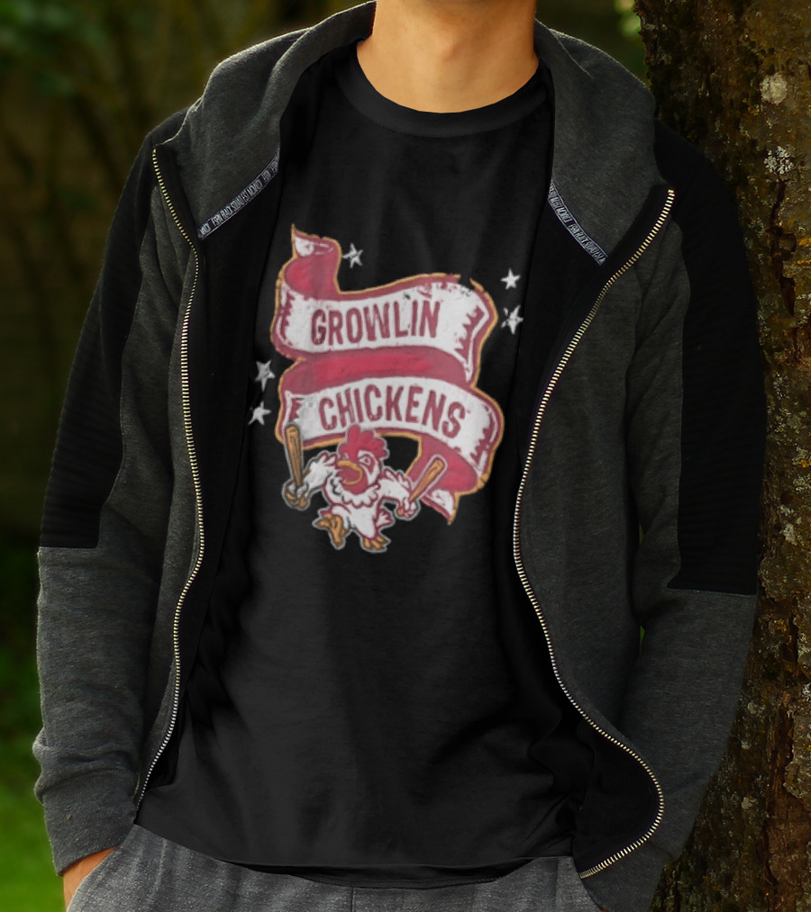 Growlin Chickens Northwest Arkansas Naturals Baseball MiLB Mascot Team Banner T-Shirt
