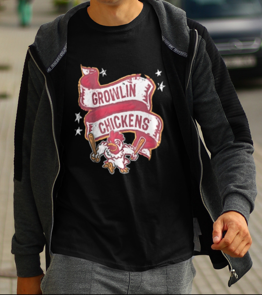 Growlin Chickens Northwest Arkansas Naturals Baseball MiLB Mascot Team Banner T-Shirt