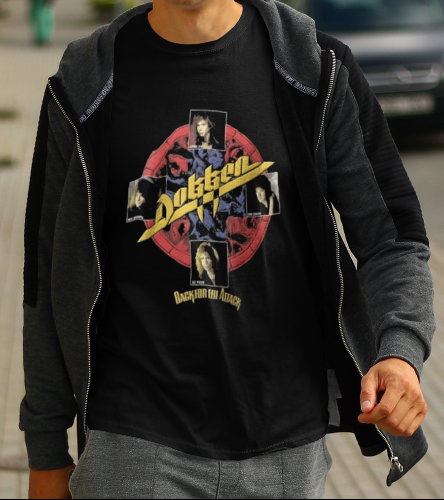 Dokken Back For The Attack Mick George Don Jeff Hard Rock Band Music T-Shirt