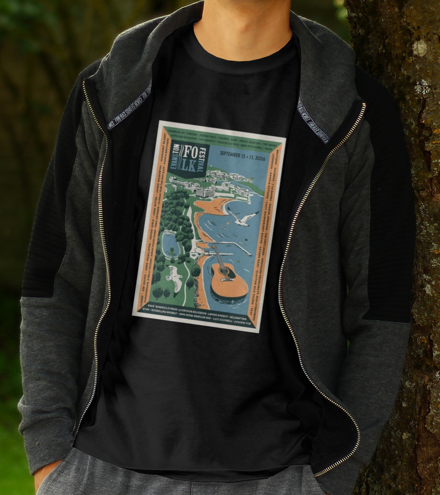 Evans Folk Festival 2026 Concert September 12 13 Trampled By Turtles Valerie June Folk Trio T-Shirt
