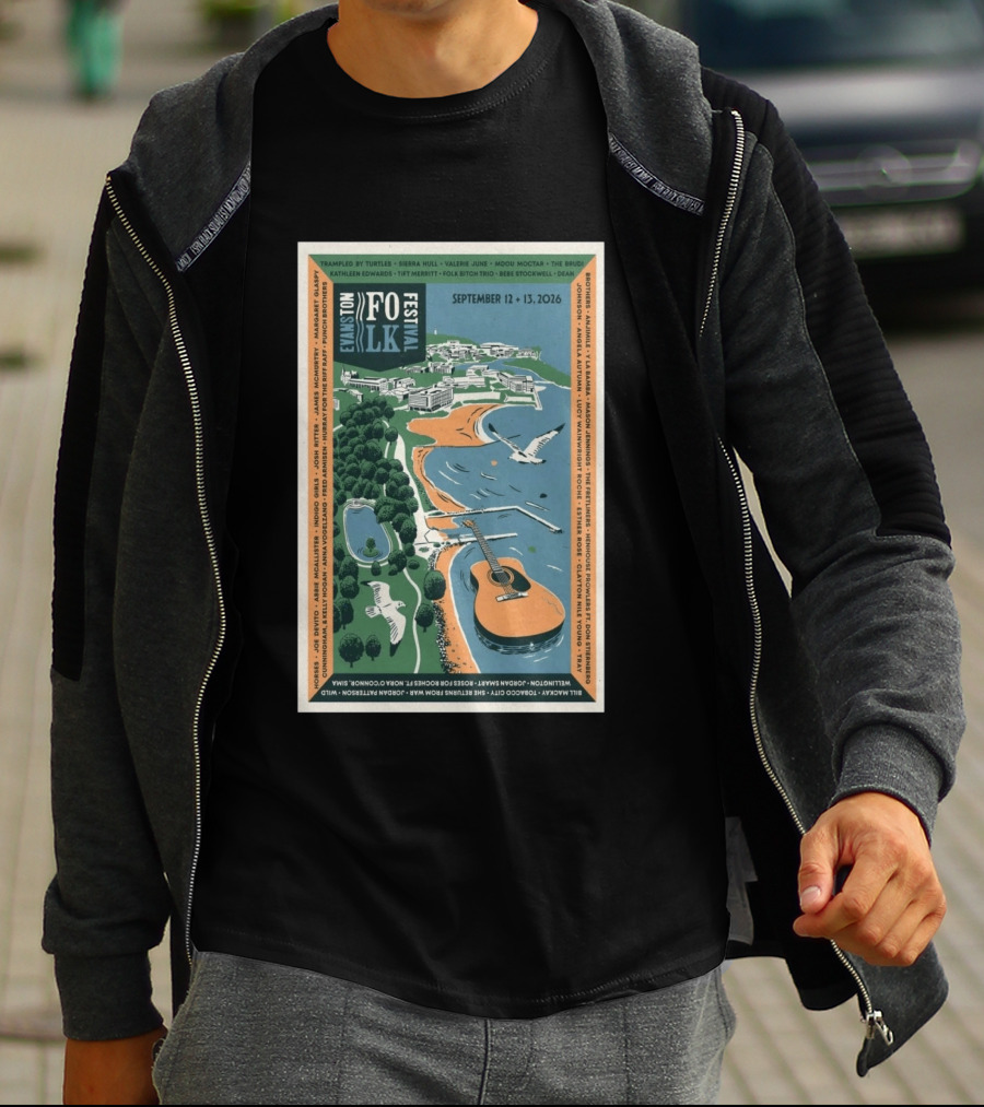 Evans Folk Festival 2026 Concert September 12 13 Trampled By Turtles Valerie June Folk Trio T-Shirt