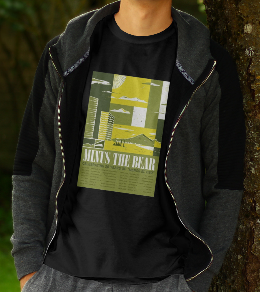 Minus The Bear Celebrating 20 Years Of Menos El Oso 2026 US Tour Dates T-Shirt