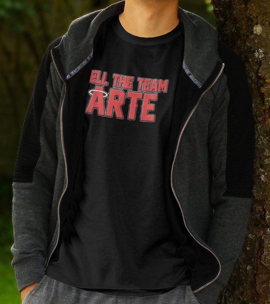 Sell The Team Arte Los Angeles Angels MLB Red Block Halo T-Shirt