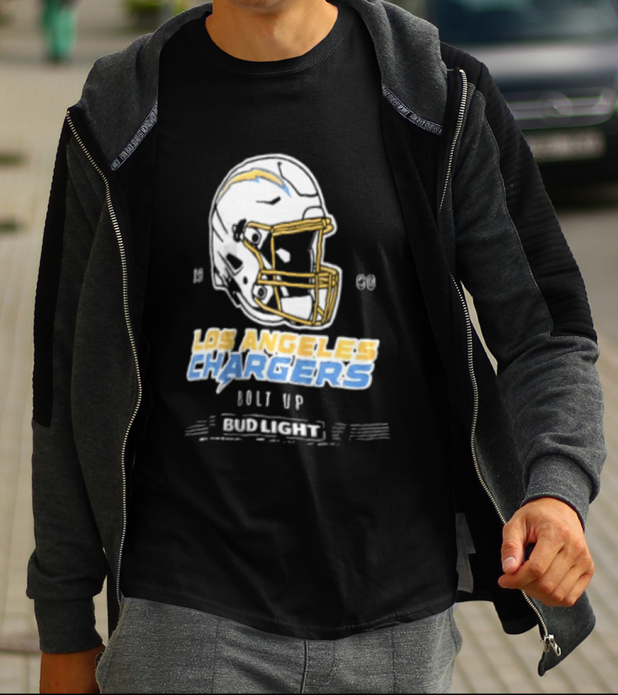 Los Angeles Chargers Bolt Up Bud Light Football 1960 T-Shirt