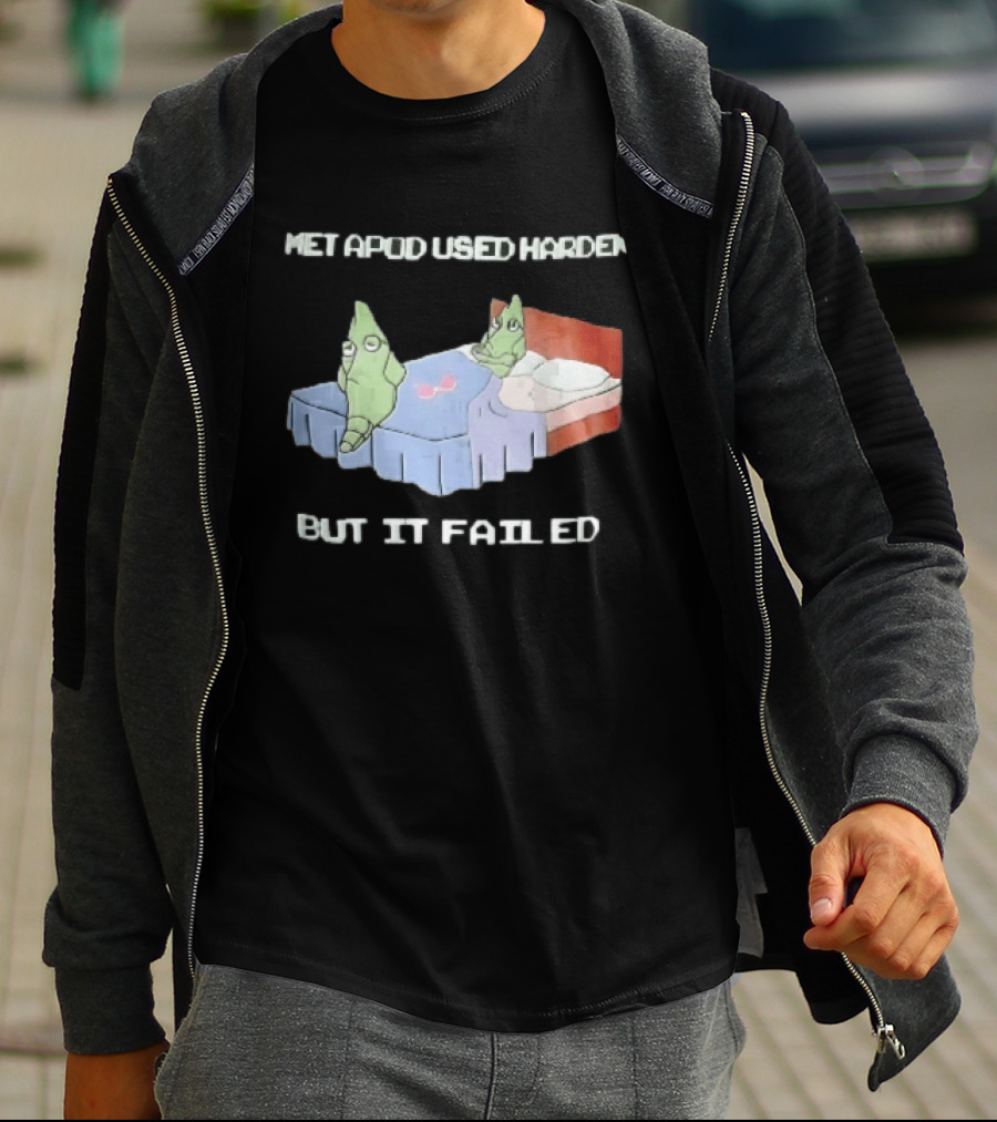 Metapod Used Harden But It Failed Cartoon Sad Characters In Bed T-Shirt