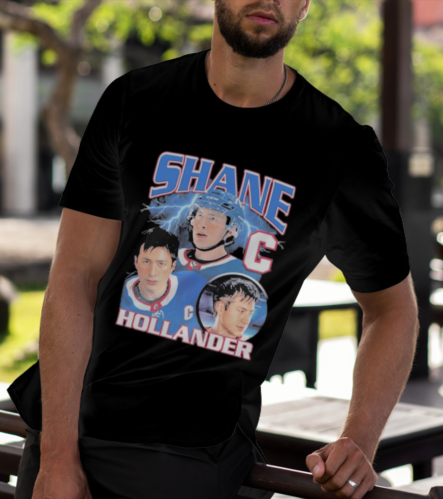 Shane Hollander C Hockey Player Lightning Blue Jersey T-Shirt