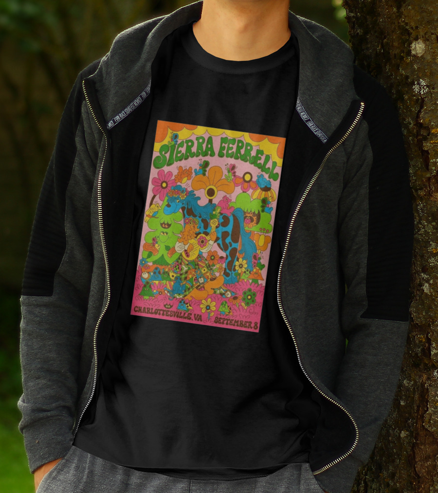Sierra Ferrell Concert September 8 Charlottesville VA Psychedelic Floral T-Shirt