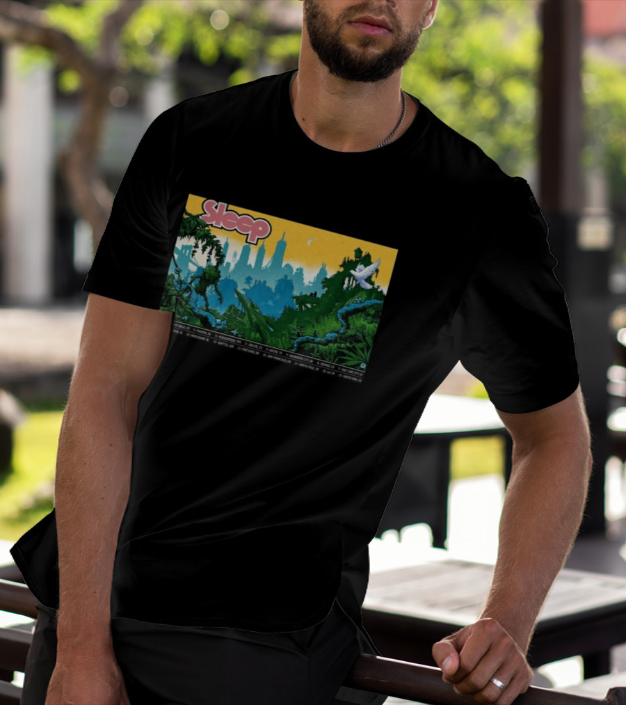 Sleep September 2026 Tour Dates Locations Skyline Jungle T-Shirt