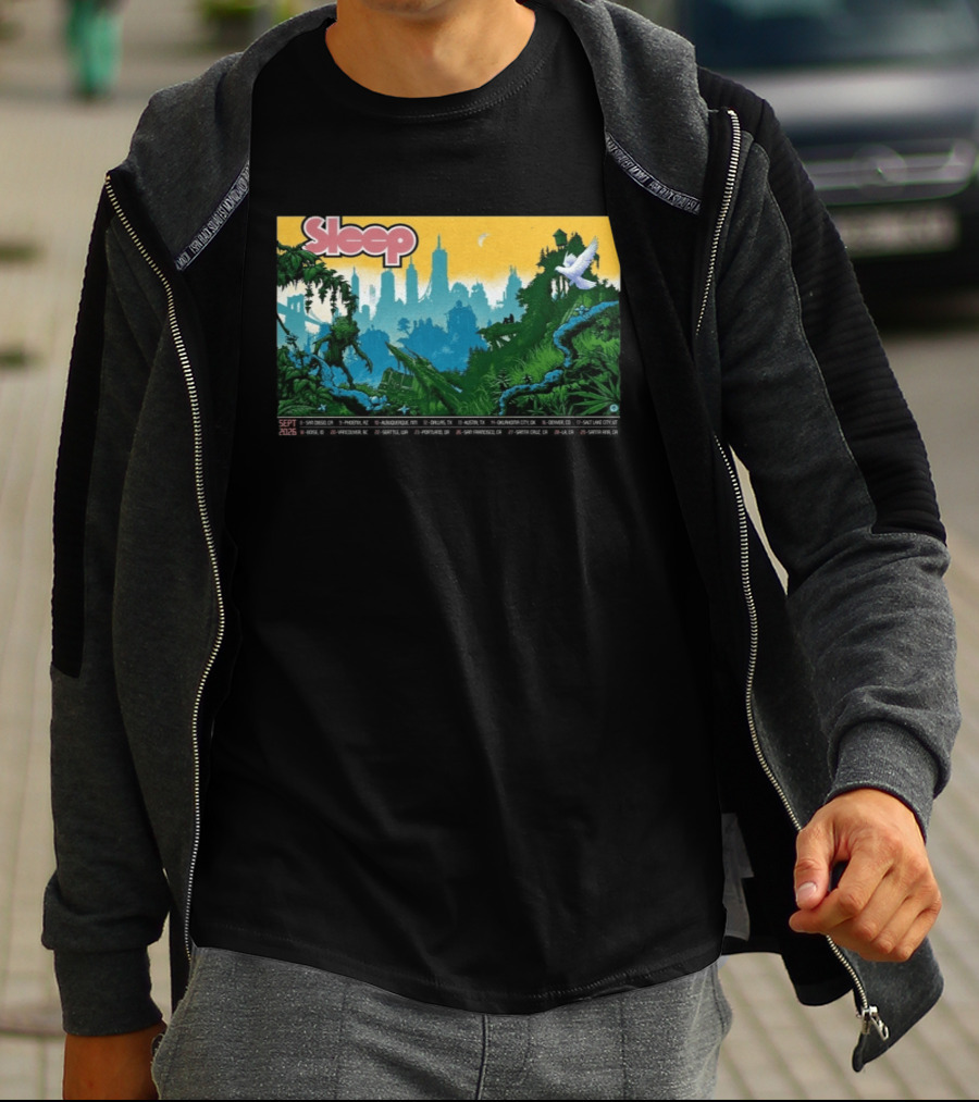 Sleep September 2026 Tour Dates Locations Skyline Jungle T-Shirt