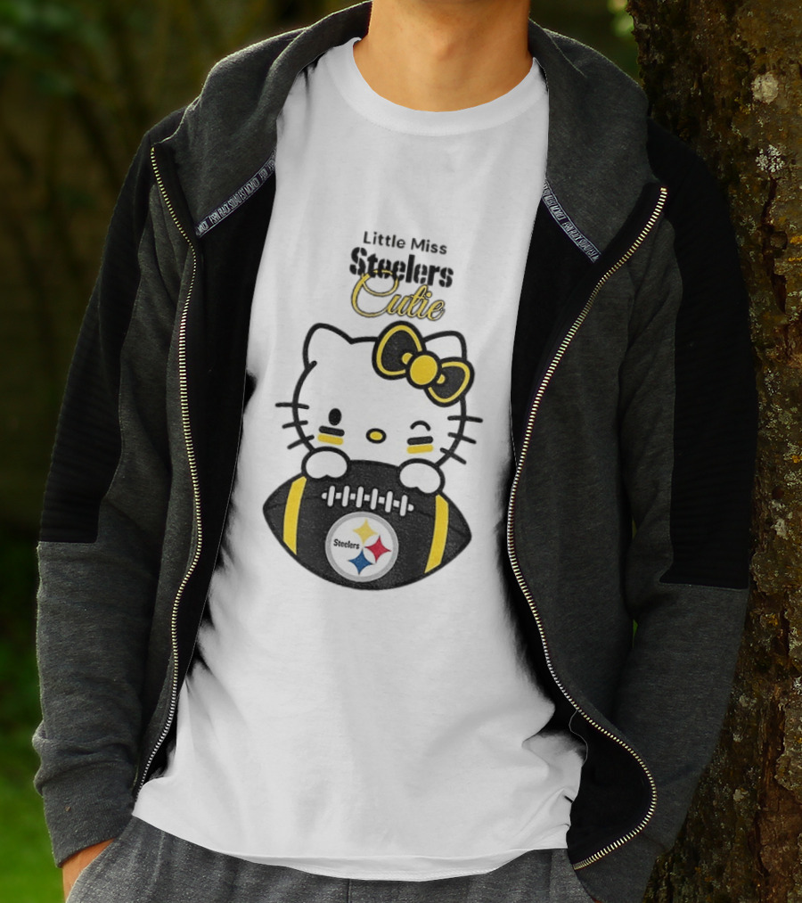 Hello Kitty Little Miss Steelers Cutie Football T-Shirt