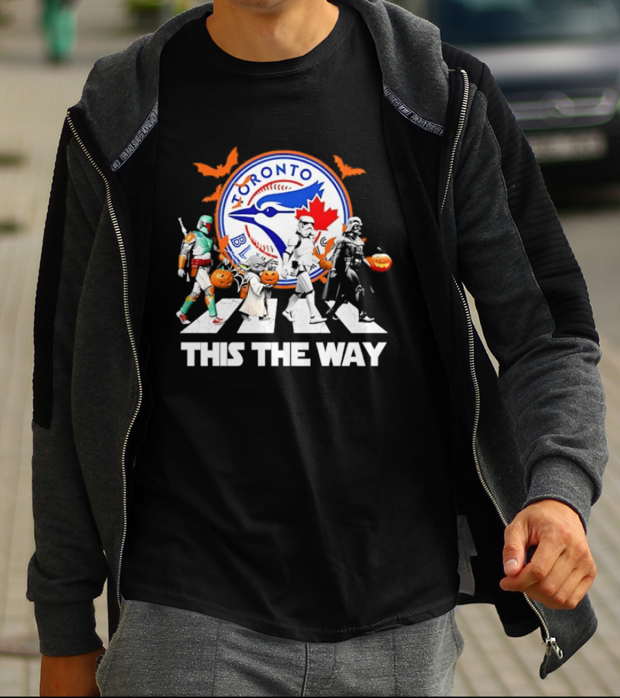 Toronto Blue Jays Star Wars This The Way Halloween Pumpkin Parade T-Shirt
