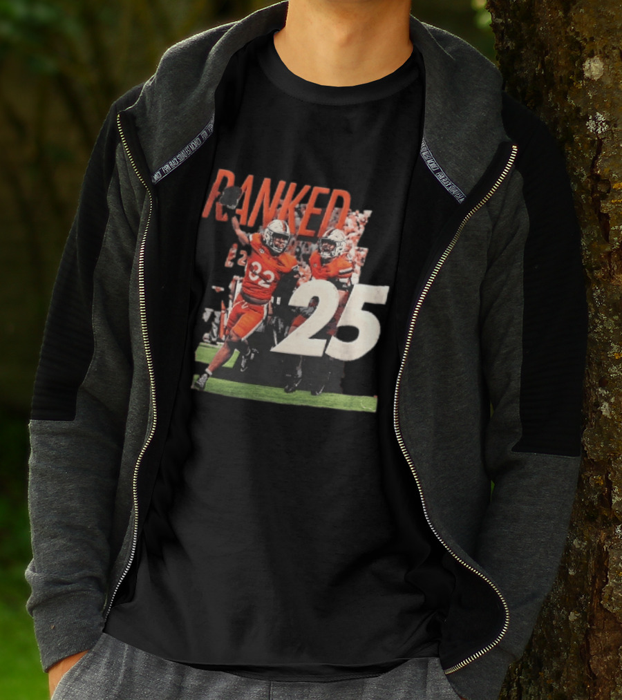 Virginia Cavaliers NCAA College Football Ranked 25 Team Players Celebration T-Shirt