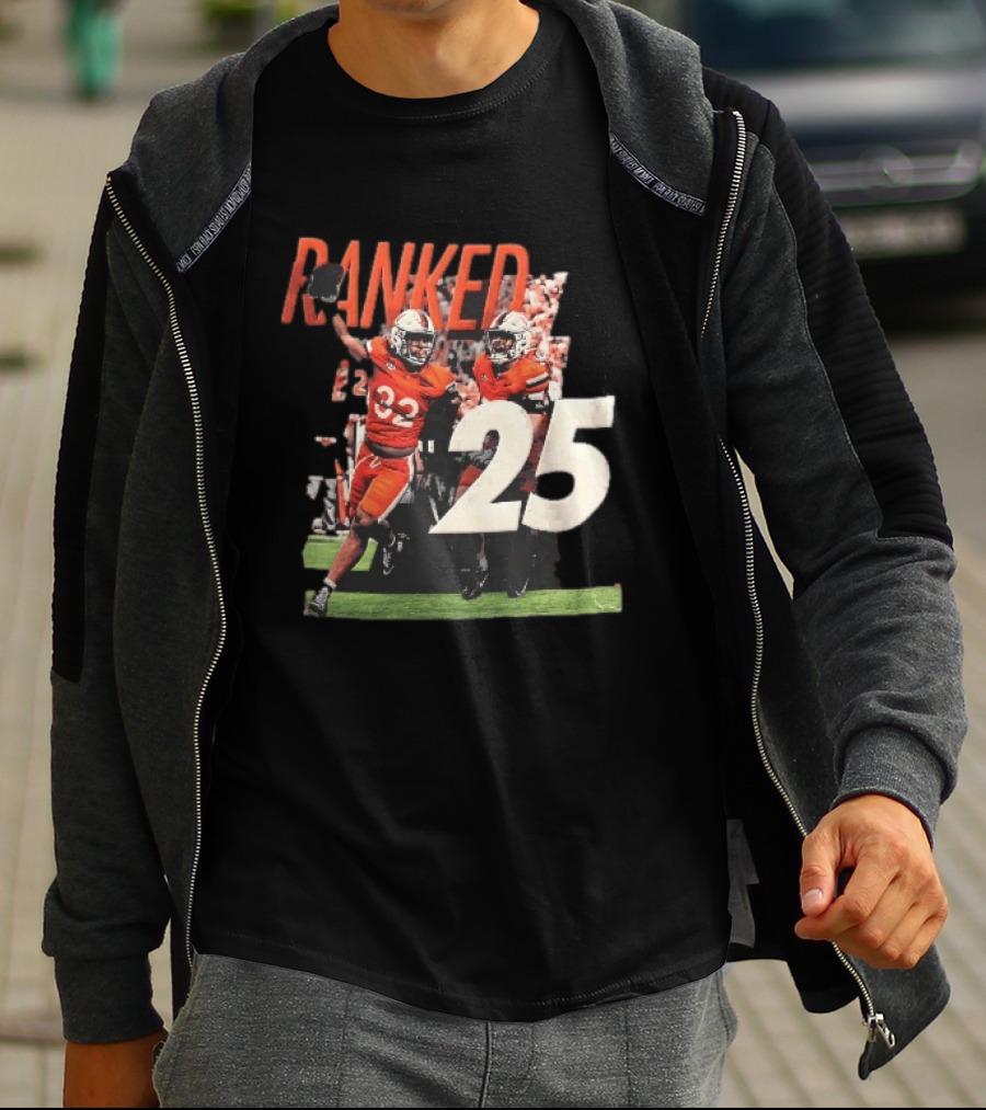 Virginia Cavaliers NCAA College Football Ranked 25 Team Players Celebration T-Shirt