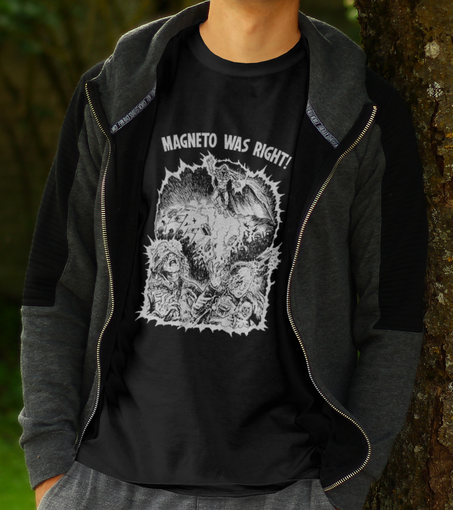 Magneto Was Right X Men Marvel Comic Hero Battle Scene T-Shirt
