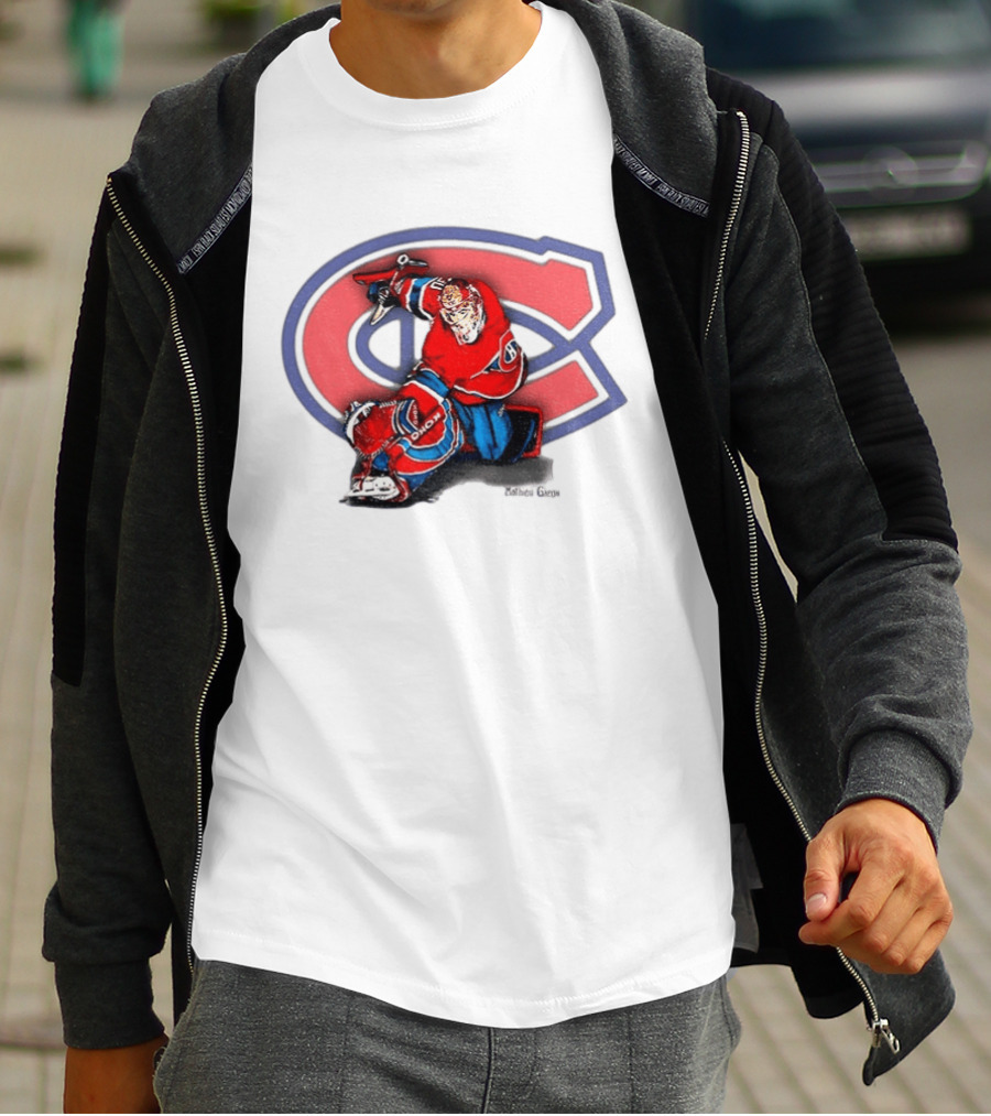 Montreal Canadiens Mathieu Garon NHL Hockey Goalie Player Image T-Shirt