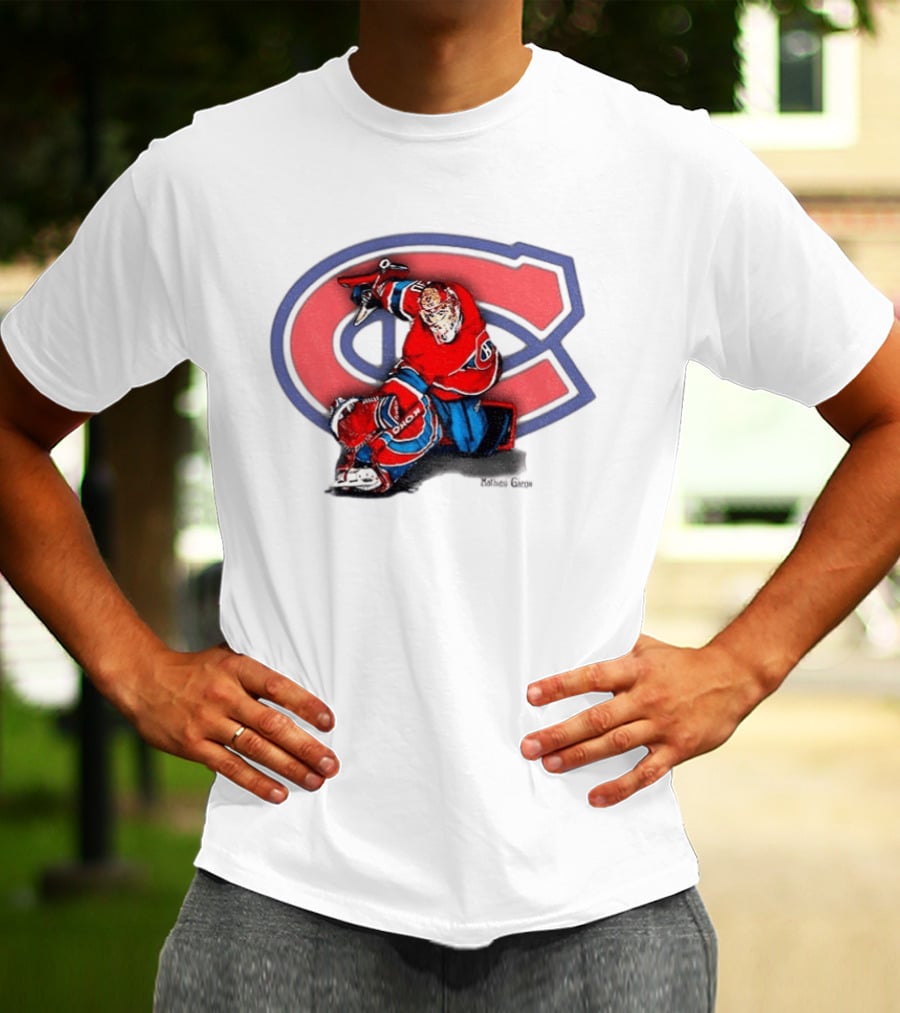 Montreal Canadiens Mathieu Garon NHL Hockey Goalie Player Image T-Shirt