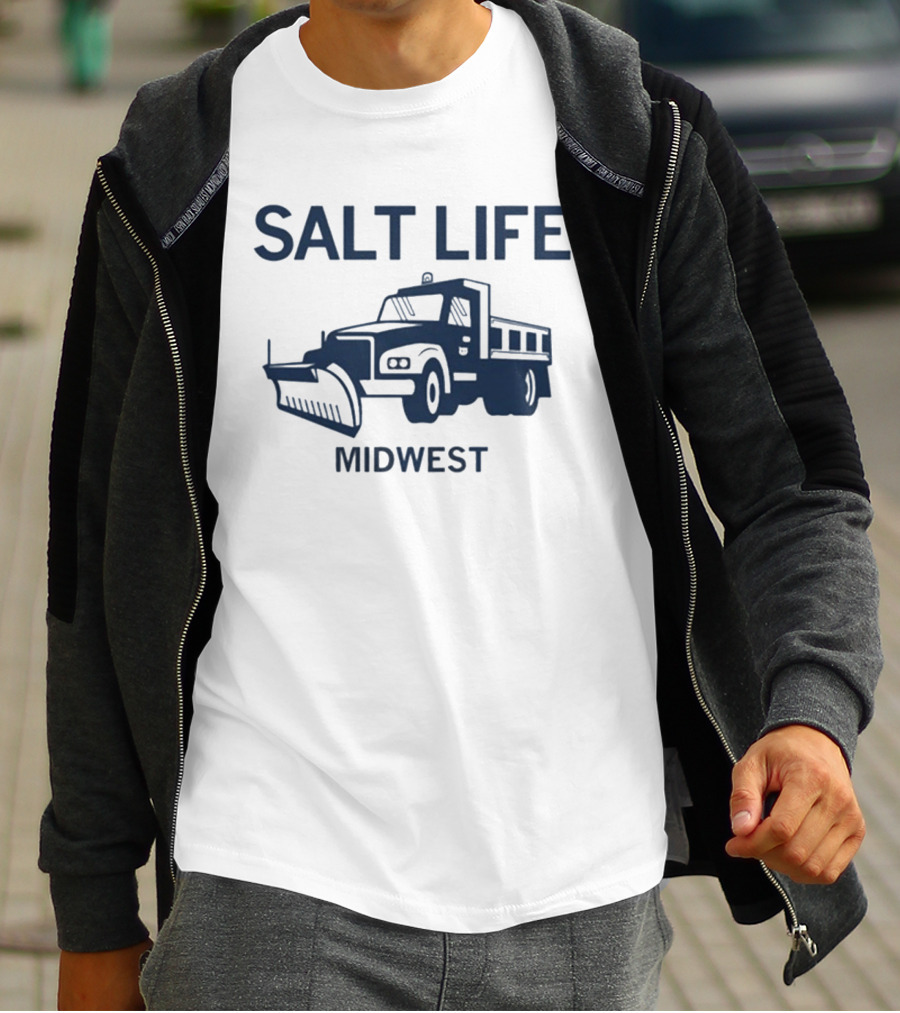 Salt Life Midwest Snow Plow Truck T-Shirt