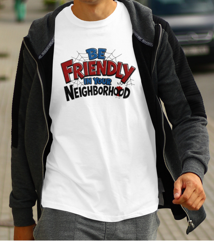 Spider Man Marvel Be Friendly In Your Neighborhood Spidey Webs T-Shirt