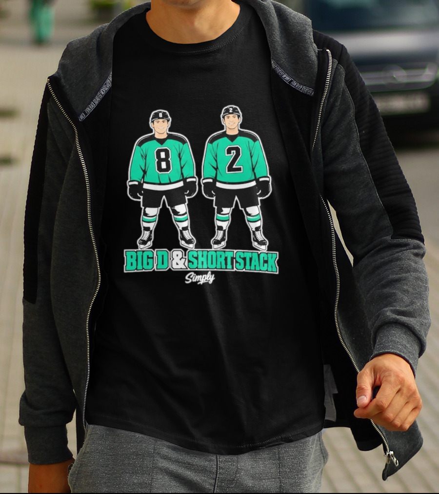 Bryan Woo Big D And Short Stack Hockey Players Number 8 And 2 Simply T-Shirt