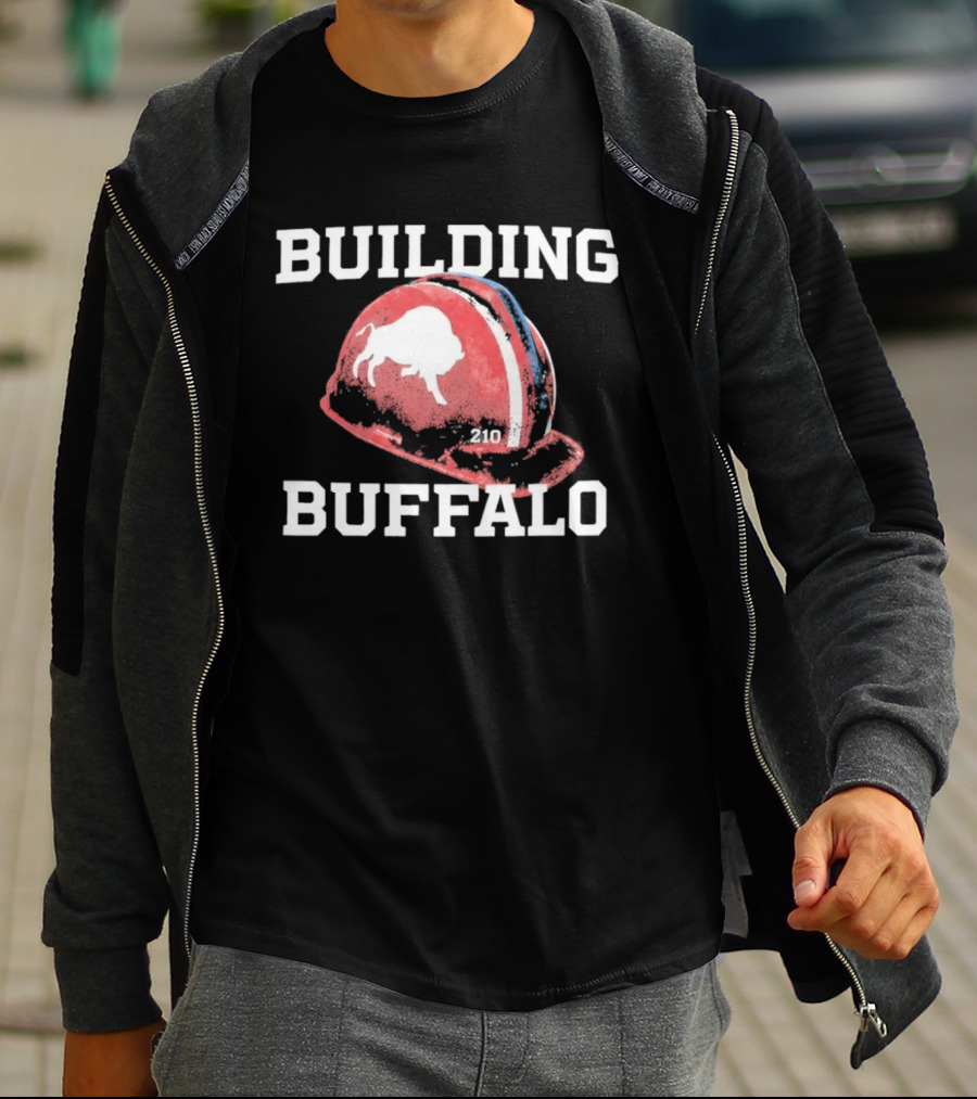 Building Buffalo Bills Hard Hat T-Shirt