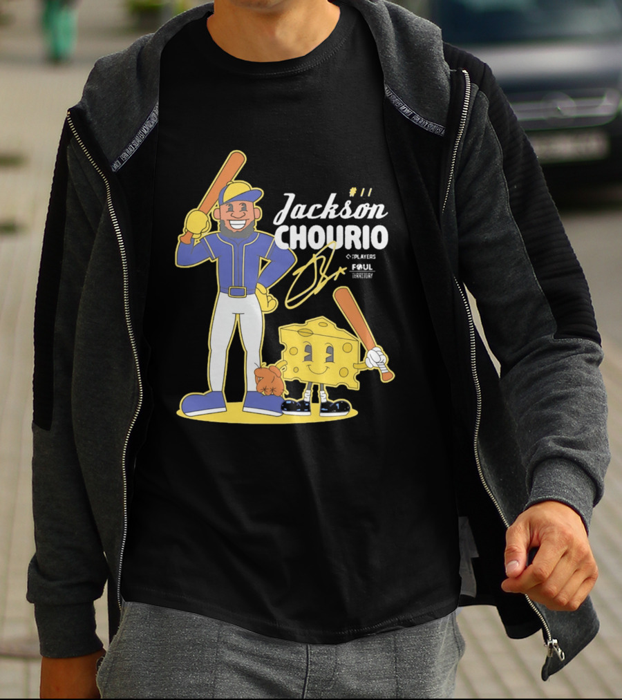 Jackson Chourio Milwaukee Brewers Player Cartoon Cheese T-Shirt