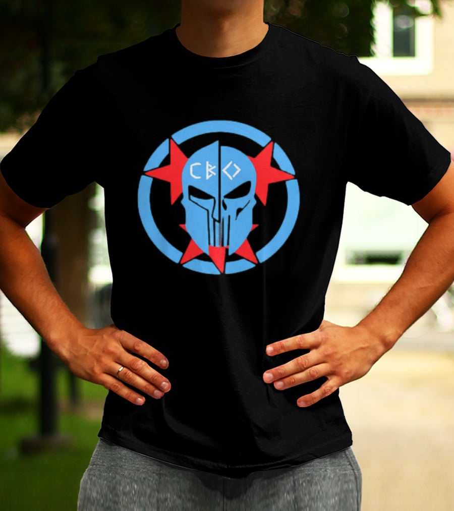 Jeffery Simmons CBO Skull Blue Red Star T-Shirt