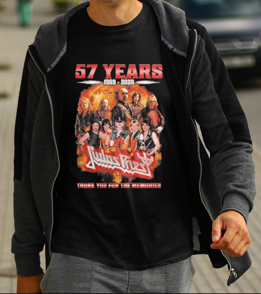 Judas Priest 57 Years 1969 2026 Thank You For The Memories T-Shirt