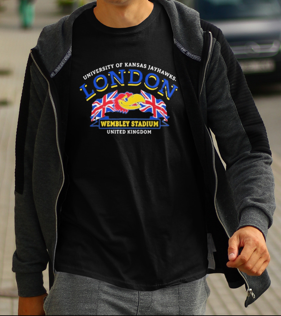 University Of Kansas Jayhawks London Wembley Stadium United Kingdom T-Shirt