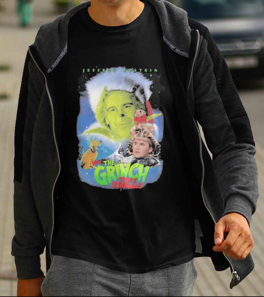 How The Grinch Stole Kirkmas Jeffrey Epstein T-Shirt