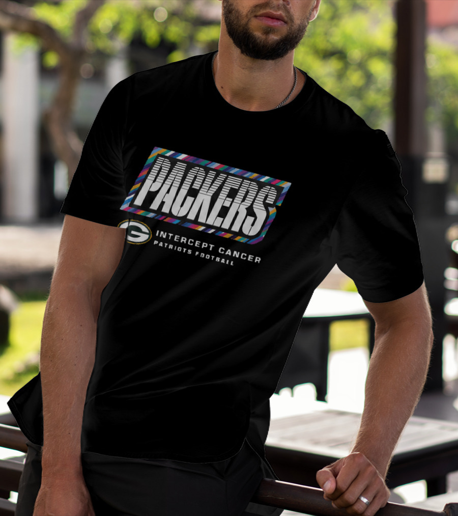 Packers Intercept Cancer Patriots Football Crucial Catch 2026 T-Shirt