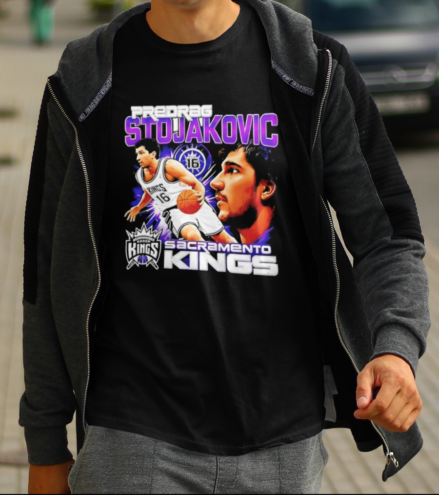 Stojakovic Sacramento Kings Basketball Legend Player NBA T-Shirt