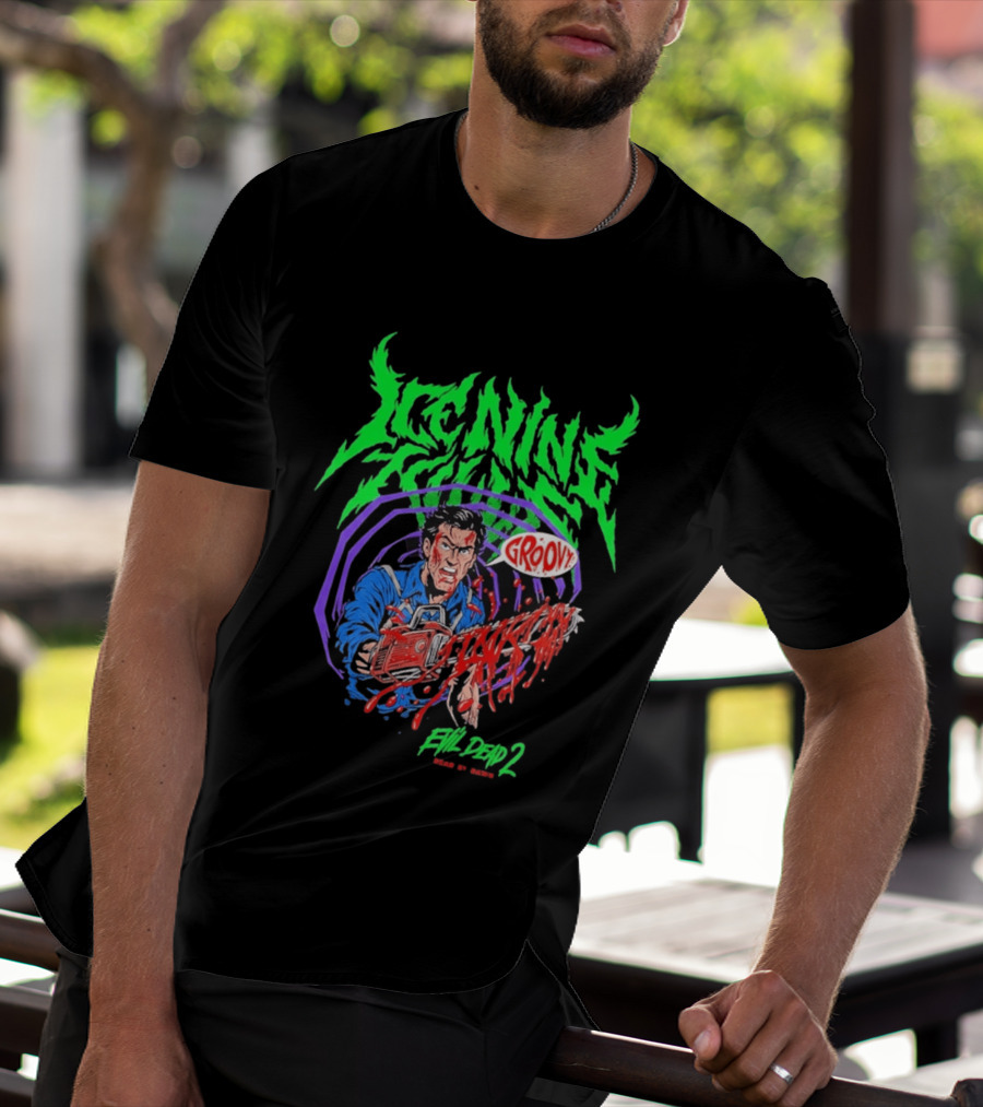 Ice Nine Kills Groovy Evil Dead 2 Blood Guts 2026 T-Shirt