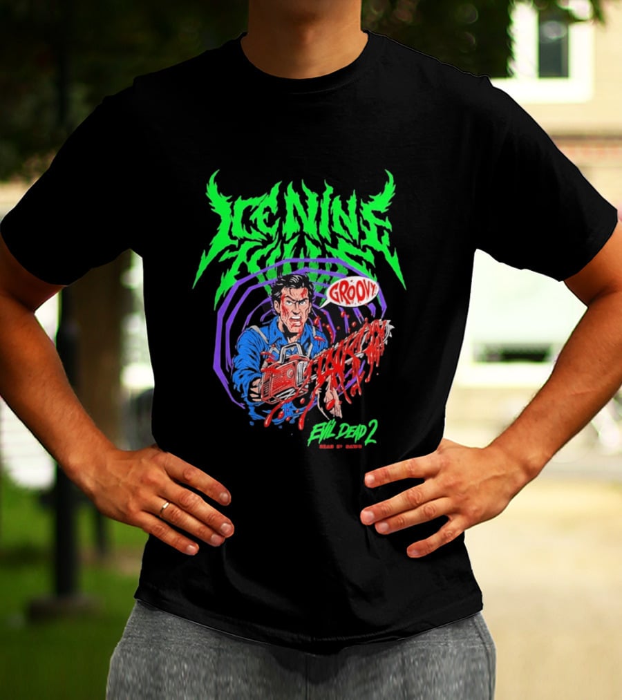 Ice Nine Kills Groovy Evil Dead 2 Blood Guts 2026 T-Shirt