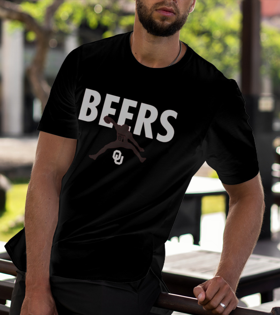 Rocky Beers Hurdle OU Football Leap T-Shirt